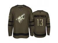 Youth Arizona Coyotes Vinnie Hinostroza #13 Military Camo Jersey