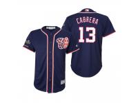 Youth Asdrubal Cabrera Washington Nationals Navy 2019 World Series Champions Cool Base Jersey