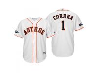 Youth Astros 2018 Postseason Home White Carlos Correa Cool Base Jersey