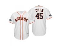 Youth Astros 2018 Postseason Home White Gerrit Cole Cool Base Jersey