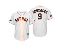 Youth Astros 2018 Postseason Home White Marwin Gonzalez Cool Base Jersey