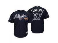 Youth Braves 2018 Postseason Alternate Navy Ryan Flaherty Cool Base Jersey