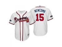 Youth Braves 2018 Postseason Home White Sean Newcomb Cool Base Jersey