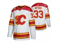 Youth Calgary Flames David Rittich 2019 Heritage Classic White Jersey