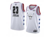 Youth Chicago Bulls #23 White Michael Jordan 2019 All-Star Game Swingman Finished Jersey Men's