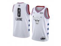 Youth Chicago Bulls #8 White Zach LaVine 2019 All-Star Game Swingman Finished Jersey Men's