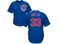 Youth Chicago Cubs #33 Eddie Butler Majestic Royal Cool Base Jersey