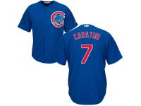 Youth Chicago Cubs Majestic Royal Cool Base #7 Victor Caratini Jersey