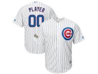 Youth Chicago Cubs Majestic White 2017 Postseason Cool Base Custom Jersey