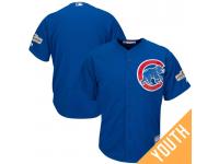 Youth Chicago Cubs Royal 2017 Postseason Patch Cool Base Team Jersey