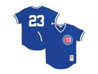 Youth Chicago Cubs Ryne Sandberg Mitchell & Ness Royal Cooperstown Collection Mesh Batting Practice Jersey