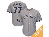 Youth Clint Frazier #77 New York Yankees 2017 Postseason Gray Cool Base Jersey