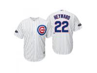 Youth Cubs 2018 Postseason Home White Jason Heyward Cool Base Jersey