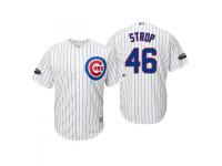 Youth Cubs 2018 Postseason Home White Pedro Strop Cool Base Jersey