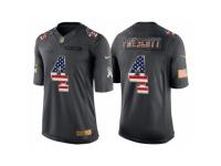 Youth Dallas Cowboys #4 Dak Prescott Anthracite Salute to Service USA Flag Fashion Jersey