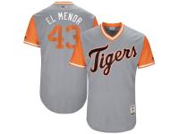 Youth Detroit Tigers Bruce Rondon El Menor Majestic Gray 2017 Players Weekend Jersey