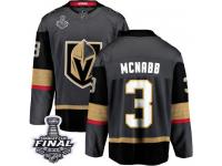 Youth Fanatics Branded Vegas Golden Knights #3 Brayden McNabb Black Home Breakaway 2018 Stanley Cup Final NHL Jersey