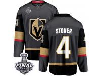 Youth Fanatics Branded Vegas Golden Knights #4 Clayton Stoner Black Home Breakaway 2018 Stanley Cup Final NHL Jersey