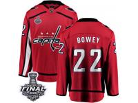 Youth Fanatics Branded Washington Capitals #22 Madison Bowey Red Home Breakaway 2018 Stanley Cup Final NHL Jersey