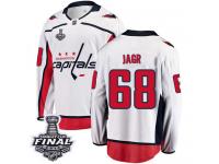 Youth Fanatics Branded Washington Capitals #68 Jaromir Jagr White Away Breakaway 2018 Stanley Cup Final NHL Jersey