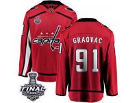 Youth Fanatics Branded Washington Capitals #91 Tyler Graovac Red Home Breakaway 2018 Stanley Cup Final NHL Jersey