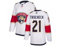 Youth Florida Panthers #21 Vincent Trocheck Reebok White Away Authentic NHL Jersey