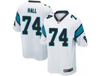 Youth Game Daeshon Hall #74 Nike White Road Jersey - NFL Carolina Panthers