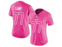 Youth Girl Nike Los Angeles Chargers #77 Forrest Lamp Limited Pink Rush Fashion NFL Jersey