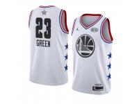 Youth Golden State Warriors #23 White Draymond Green 2019 All-Star Game Swingman Finished Jersey Men's