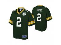 Youth Green Bay Packers Mason Crosby Green 100th Anniversary Pro Line Jersey