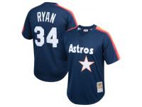 Youth Houston Astros Nolan Ryan Mitchell & Ness Navy Cooperstown Collection Mesh Batting Practice Jersey