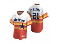 Youth Houston Astros Zack Greinke Nike White Orange Cooperstown Collection Home Jersey