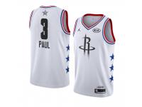 Youth Houston Rockets #3 White Chris Paul 2019 All-Star Game Swingman Finished Jersey Men's