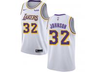Youth Magic Johnson  White Nike Jersey NBA Los Angeles Lakers #32 Association Edition