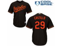 Youth Majestic Baltimore Orioles #29 Welington Castillo Black Alternate Cool Base MLB Jersey