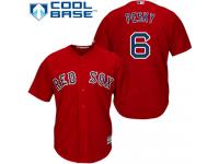 Youth Majestic Boston Red Sox #6 Johnny Pesky Authentic Red Alternate Home Cool Base MLB Jersey