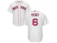 Youth Majestic Boston Red Sox #6 Johnny Pesky Authentic White Home Cool Base MLB Jersey
