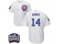 Youth Majestic Chicago Cubs #14 Ernie Banks Authentic White Home 2016 World Series Bound Cool Base MLB Jersey