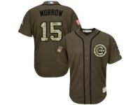Youth Majestic Chicago Cubs #15 Brandon Morrow Green Salute to Service MLB Jersey
