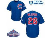 Youth Majestic Chicago Cubs #26 Billy Williams Authentic Royal Blue Alternate 2016 World Series Champions Cool Base MLB Jersey