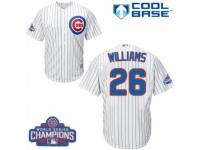 Youth Majestic Chicago Cubs #26 Billy Williams Authentic White Home 2016 World Series Champions Cool Base MLB Jersey