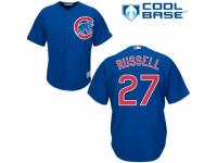 Youth Majestic Chicago Cubs #27 Addison Russell Royal Blue Alternate Cool Base MLB Jersey