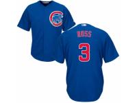 Youth Majestic Chicago Cubs #3 David Ross Royal Blue Alternate Cool Base MLB Jersey