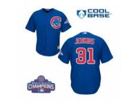 Youth Majestic Chicago Cubs #31 Fergie Jenkins Authentic Royal Blue Alternate 2016 World Series Champions Cool Base MLB Jersey