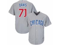 Youth Majestic Chicago Cubs #71 Wade Davis Cool Base Grey Road Cool Base MLB Jersey