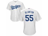 Youth Majestic Los Angeles Dodgers #55 Joe Blanton White Home Cool Base MLB Jersey