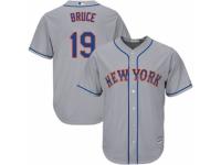 Youth Majestic New York Mets #19 Jay Bruce Grey Road Cool Base MLB Jersey