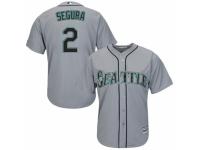 Youth Majestic Seattle Mariners #2 Jean Segura Grey Road Cool Base MLB Jersey