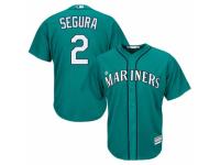 Youth Majestic Seattle Mariners #2 Jean Segura Teal Green Alternate Cool Base MLB Jersey