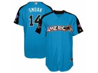 Youth Majestic Toronto Blue Jays #14 Justin Smoak Blue American League 2017 MLB All-Star MLB Jersey